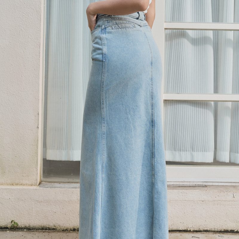 flared denim skirt (喇叭牛仔小魚尾長裙)