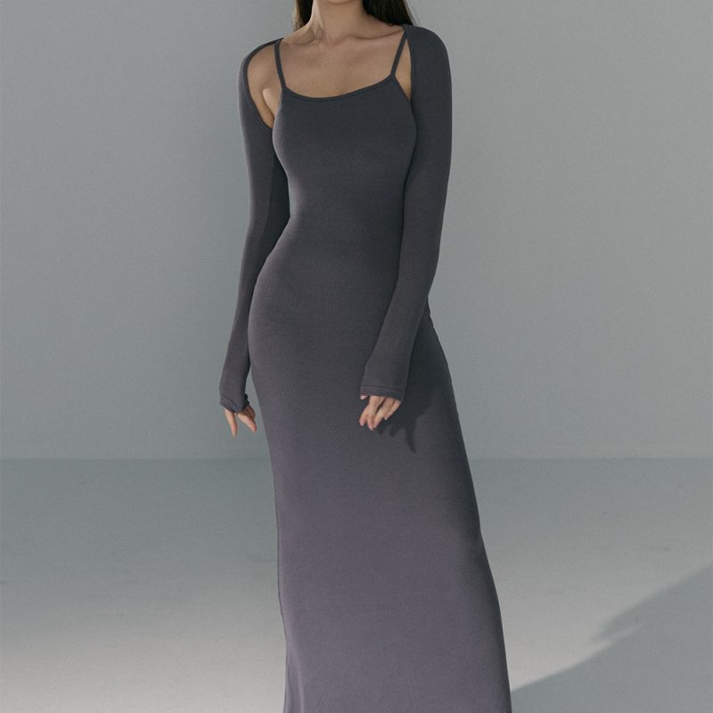 elegant rib knit shrug螺紋小罩衫