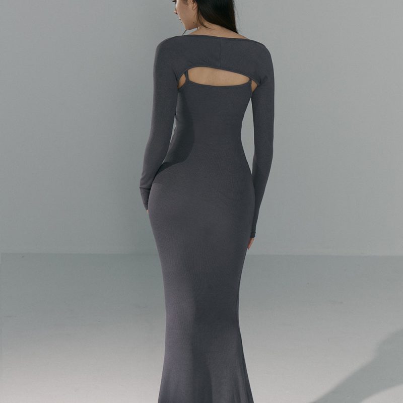 elegant rib knit shrug螺紋小罩衫