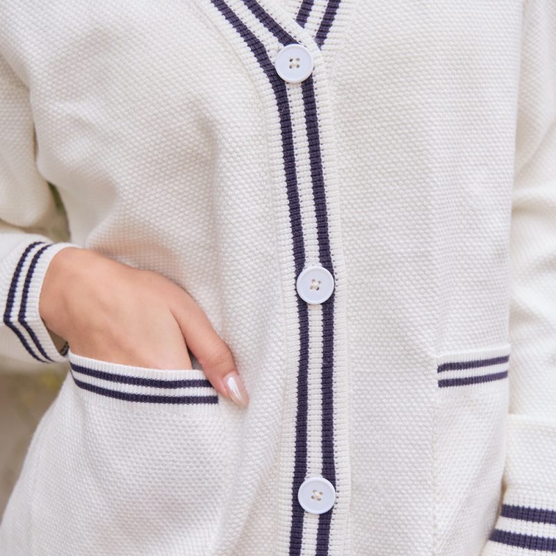 afternoon walk knit longline button up cardigan菱格針織排釦中長版開襟外套