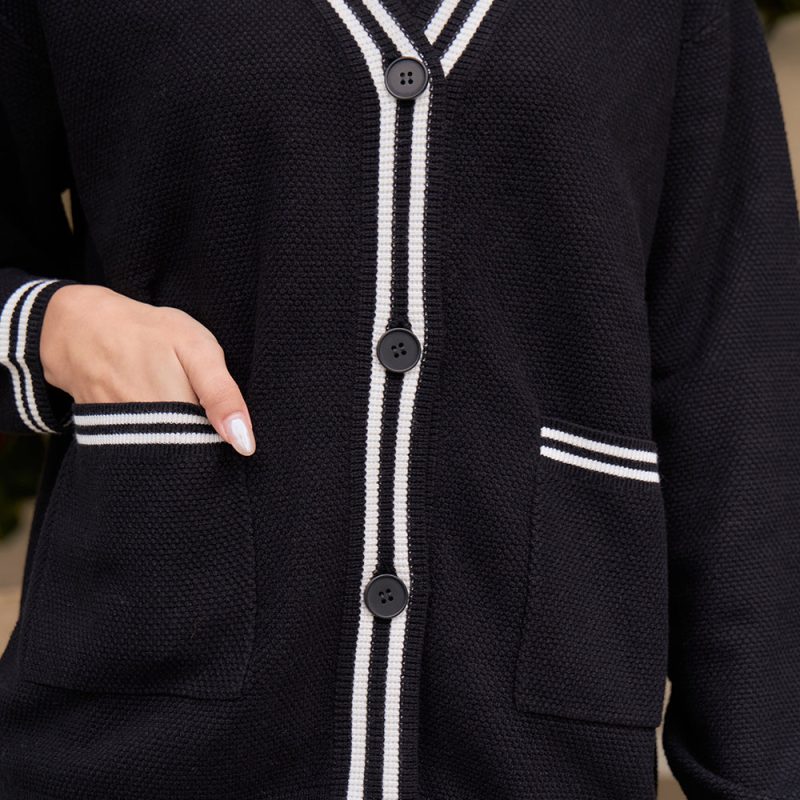 afternoon walk knit longline button up cardigan菱格針織排釦中長版開襟外套