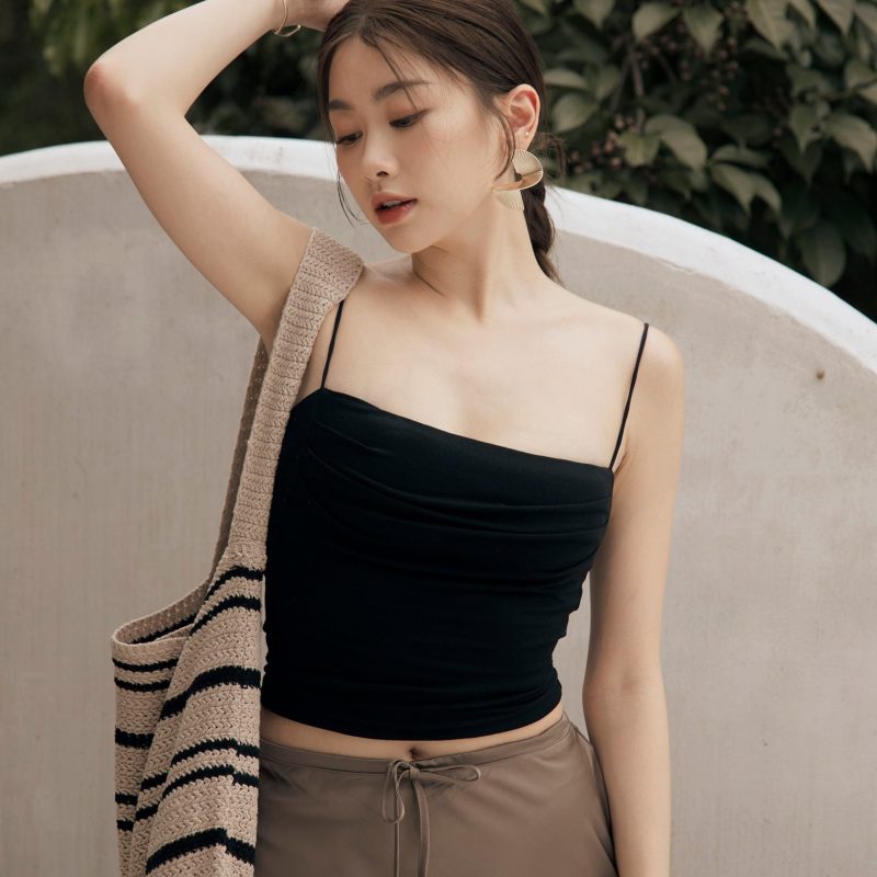 scratched strap bra top藏肚收腰push up bra top