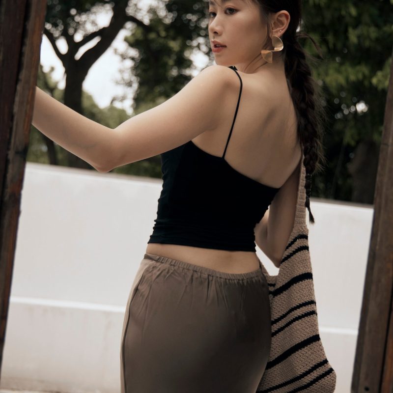 scratched strap bra top藏肚收腰push up bra top