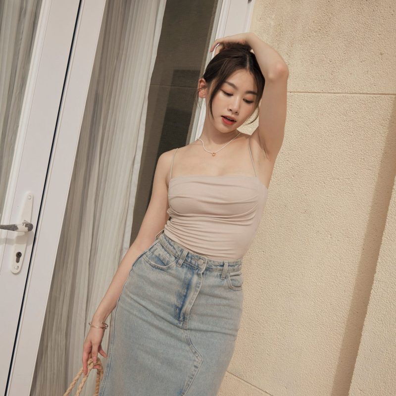 scratched strap bra top藏肚收腰push up bra top