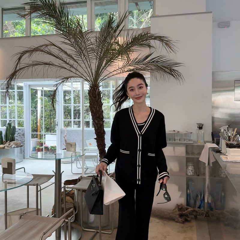 afternoon walk knit longline button up cardigan菱格針織排釦中長版開襟外套