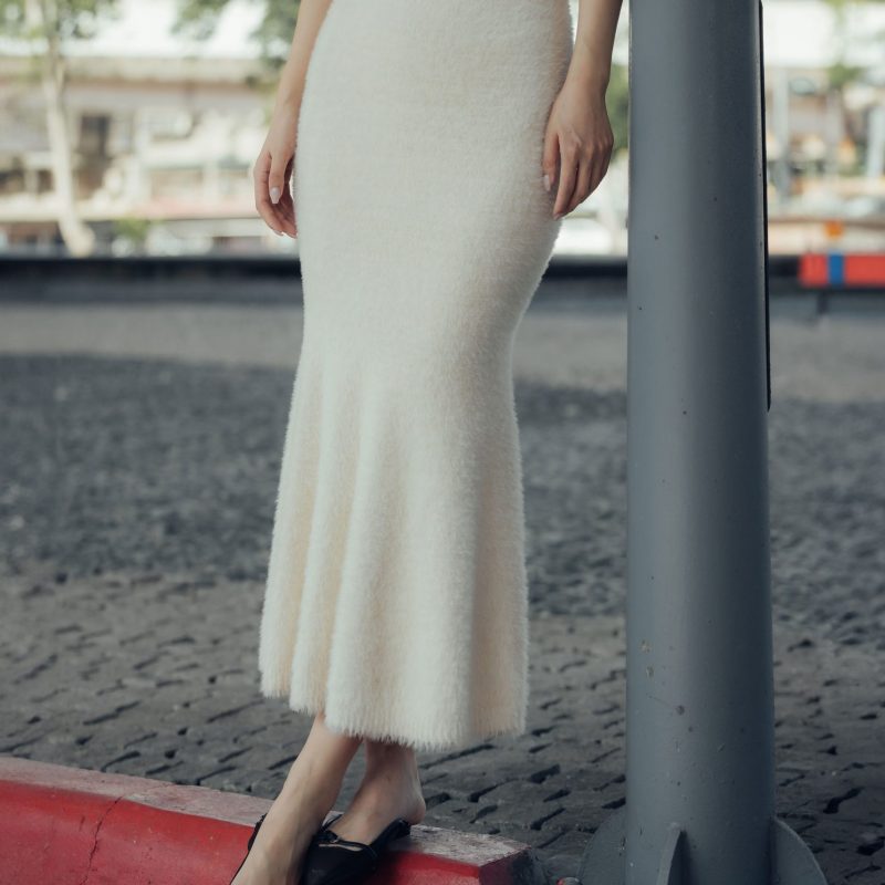 faux fur mermaid skirt (水貂毛感魚尾裙)