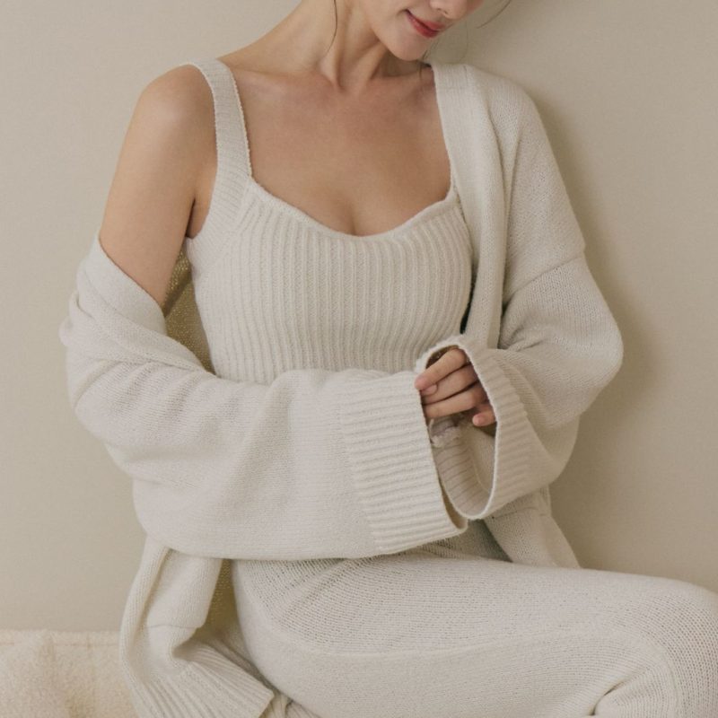 soft skin v neck cardigan親膚粗針v領外套