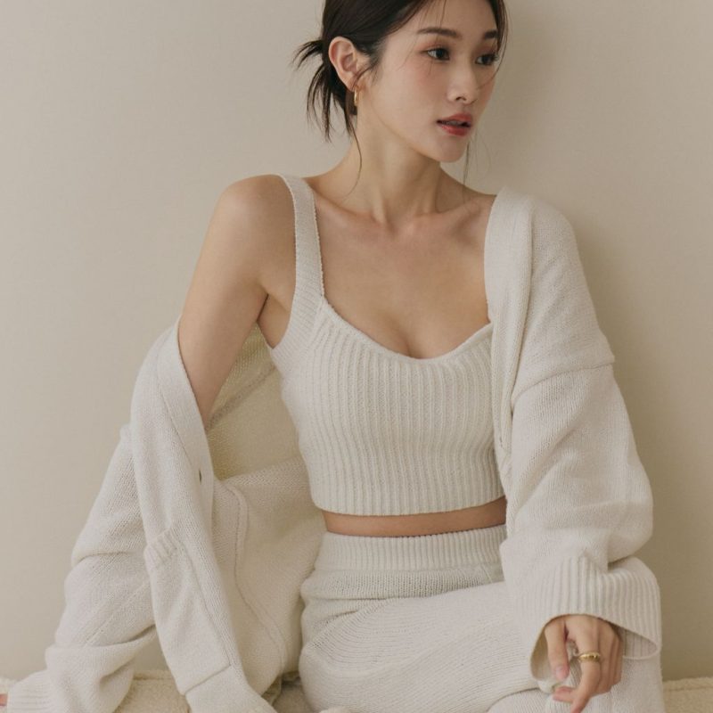 soft skin v neck cardigan親膚粗針v領外套