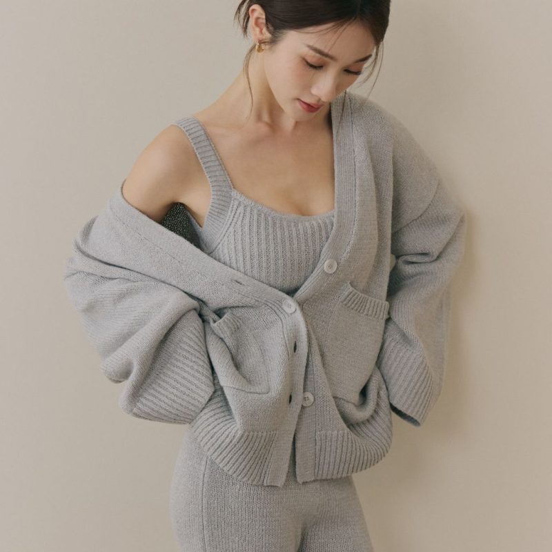 soft skin v neck cardigan親膚粗針v領外套