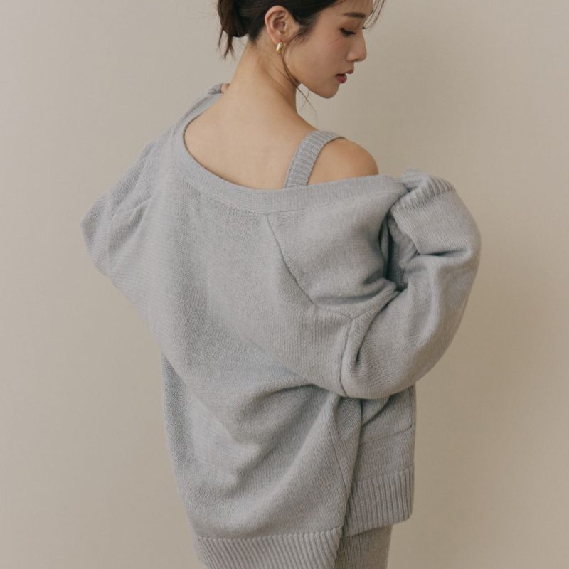 soft skin v neck cardigan親膚粗針v領外套