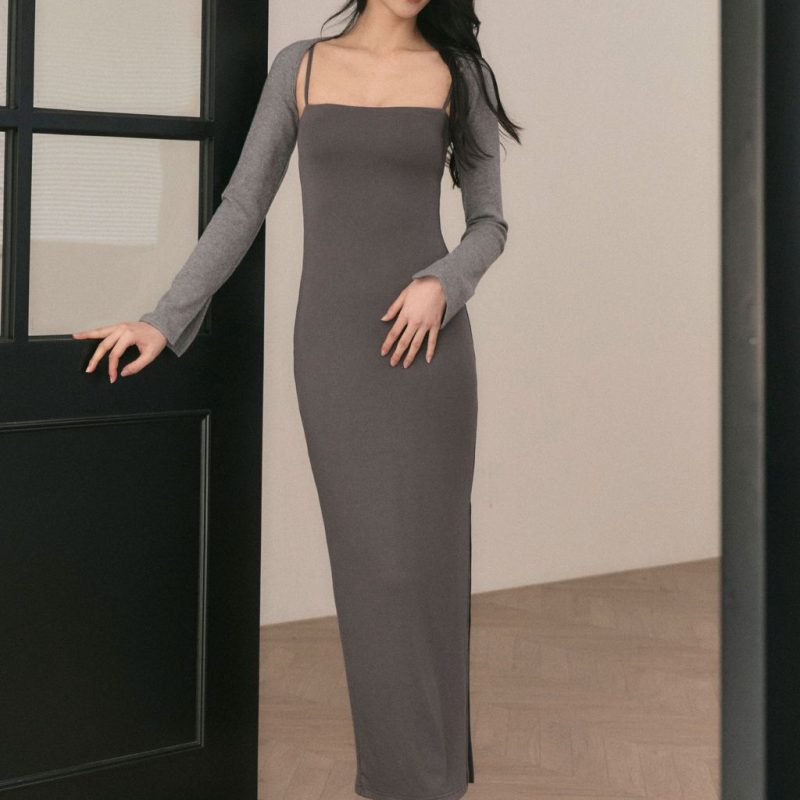 binding ribbed shrug收手臂神器 針織滾邊罩衫