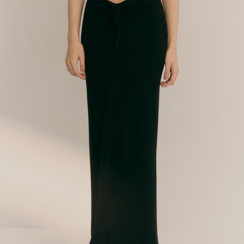 heat++ back slit long skirt (低調辣抽繩後開衩裙)