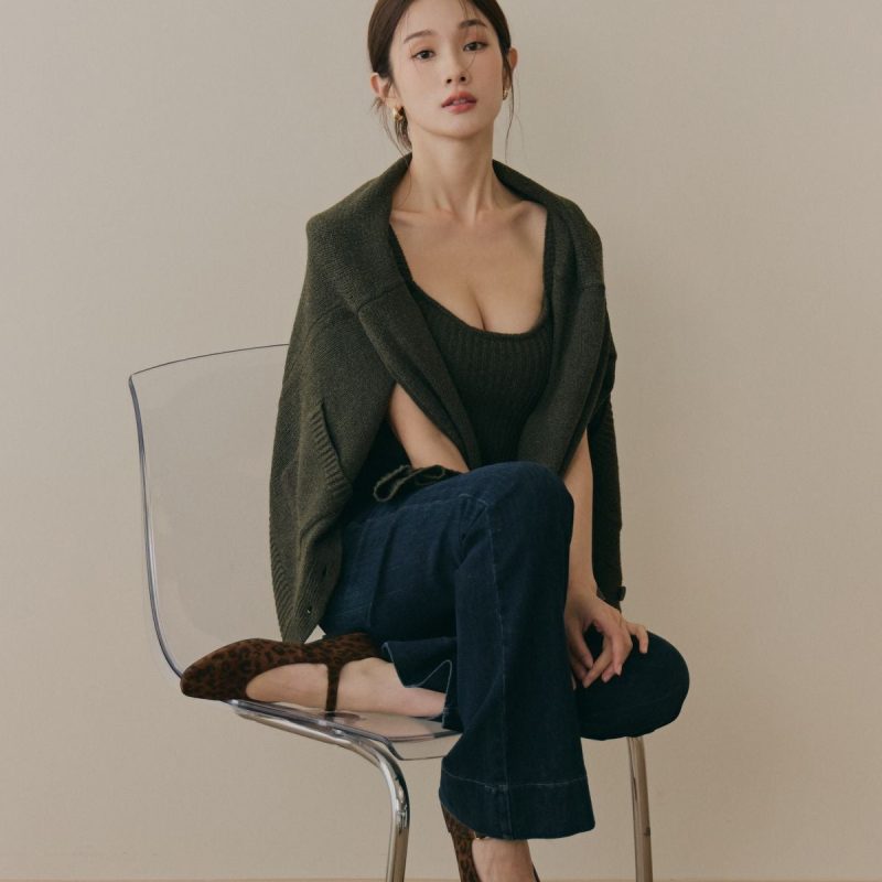 soft skin v neck cardigan親膚粗針v領外套