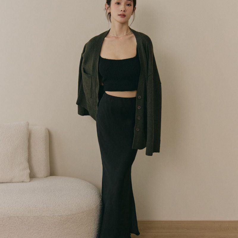 soft skin v neck cardigan親膚粗針v領外套