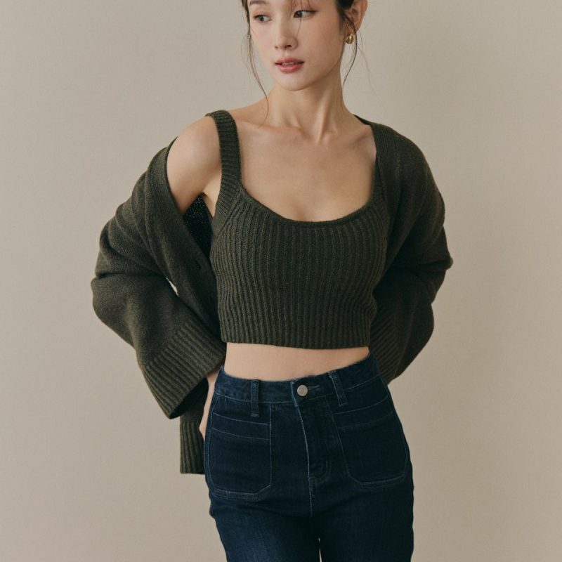 soft skin v neck cardigan親膚粗針v領外套