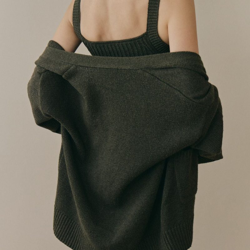 soft skin v neck cardigan親膚粗針v領外套